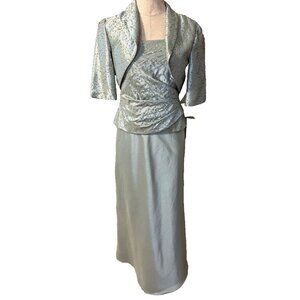 Jackie Jon Sequin Dress & Jacket 4 Wedding Cruise Party Mother Bride NWT $209
